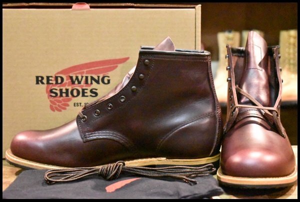 【9.5D 箱付 未使用 24年】レッドウィング 9419 ベックマン ブラックチェリー エクスカリバー プレーントゥ ブーツ redwing HOPESMORE
