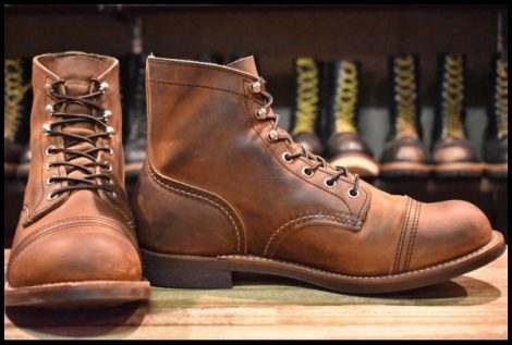 【9D 美品 22年】レッドウィング 8085 アイアンレンジャー 茶 ブラウン カッパーラフ＆タフ アイアンレンジ ブーツ redwing HOPESMORE