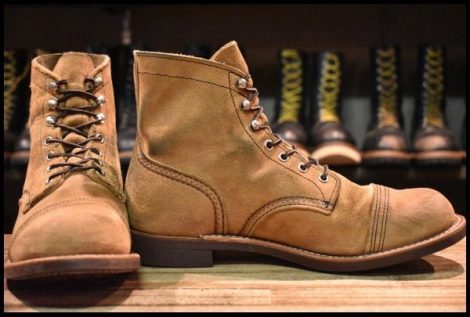 【9D 美品 21年】レッドウィング 8083 アイアンレンジャー 茶 ミュールスキナー ラフアウト キャップトゥ ブーツ redwing HOPESMORE