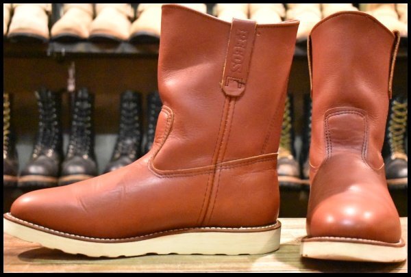 【9.5E 美品 18年】レッドウィング 8866 ペコス 赤茶 オロラセット プルオン ブーツ redwing pecos HOPESMORE