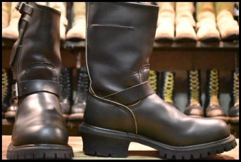 【8D 箱付 美品 PT91刺繍】レッドウィング 8280 ナイフポケット エンジニア 黒 ブラッククローム 2268 ブーツ redwing HOPESMORE