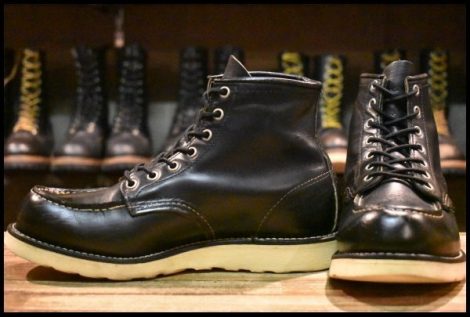 【8EE 良品 羽タグ 02年】レッドウィング 8130 アイリッシュセッター 黒 ブラッククローム モックトゥ 8179 ブーツ redwing HOPESMORE