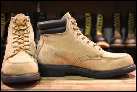 【9D 良品 11年】レッドウィング 8118 スエード スーパーソール ホーソーン ラフアウト モックトゥ 編み上げ ブーツ redwing HOPESMORE