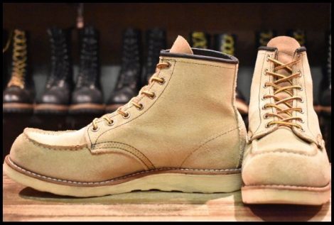 【8.5E 良品 11年】レッドウィング 8173 スエード アイリッシュセッター ホーソーン ラフアウト モックトゥ ブーツ redwing HOPESMORE