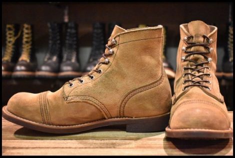【9D 美品 21年】レッドウィング 8083 アイアンレンジャー 茶 ミュールスキナー ラフアウト キャップトゥ ブーツ redwing HOPESMORE