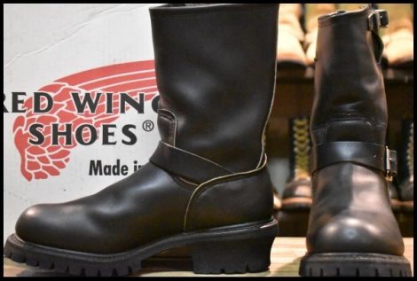 【8D 箱付 美品 PT91刺繍】レッドウィング 8280 ナイフポケット エンジニア 黒 ブラッククローム 2268 ブーツ redwing HOPESMORE