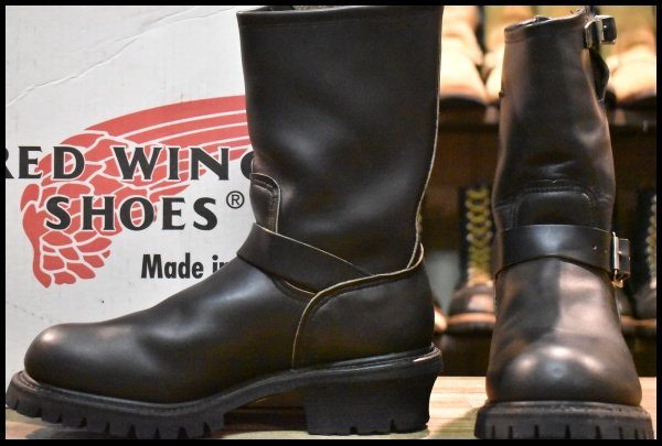 【8D 箱付 美品 PT91刺繍】レッドウィング 8280 ナイフポケット エンジニア 黒 ブラッククローム 2268 ブーツ redwing HOPESMORE