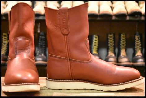 【9.5E 美品 18年】レッドウィング 8866 ペコス 赤茶 オロラセット プルオン ブーツ redwing pecos HOPESMORE
