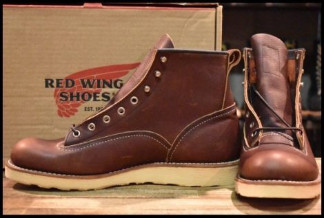 【9.5D 箱付 未使用 11年】レッドウィング 2906 ラインマン 茶 ダーク ブラウン ブライヤーオイルスリック ブーツ redwing HOPESMORE