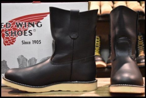 【8E 箱付 美品 09年】レッドウィング 8169 ペコス 黒 ブラッククローム プルオン クッションソール ブーツ redwing pecos HOPESMORE
