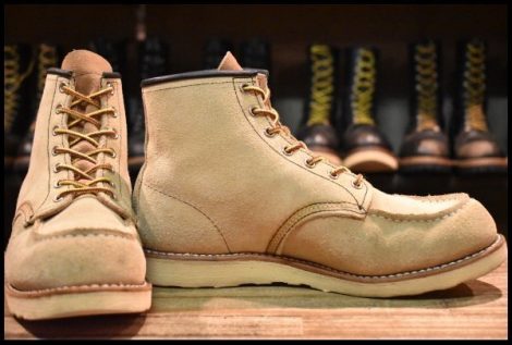 【8.5E 良品 11年】レッドウィング 8173 スエード アイリッシュセッター ホーソーン ラフアウト モックトゥ ブーツ redwing HOPESMORE