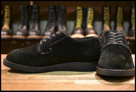 【6D 良品 21年 BEAMS別注】レッドウィング 9193 黒 スエード ポストマン オックスフォード ブラック ゴアテックス ブーツ 101 HOPESMORE