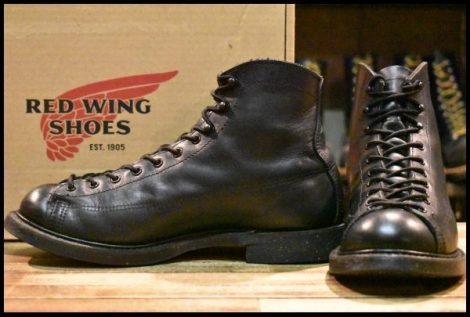 【7D 箱付 良品 15年】レッドウィング 2995 ワイドパネル ラインマン 黒 ブラック リタン LTT レースアップ ブーツ redwing HOPESMORE