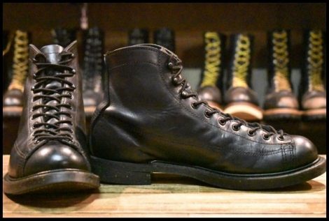 【7D 箱付 良品 15年】レッドウィング 2995 ワイドパネル ラインマン 黒 ブラック リタン LTT レースアップ ブーツ redwing HOPESMORE