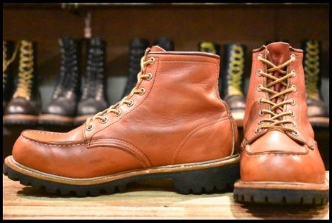 【9E 良品 羽タグ 00年】レッドウィング 8175 ビブラム アイリッシュセッター 赤茶 モックトゥ 編み上げ ブーツ redwing HOPESMORE