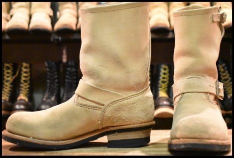 【8D 良品 08年】レッドウィング 8268 スエード エンジニア ホーソーンアビレーン ラフアウト スチールトゥ ブーツ redwing HOPESMORE