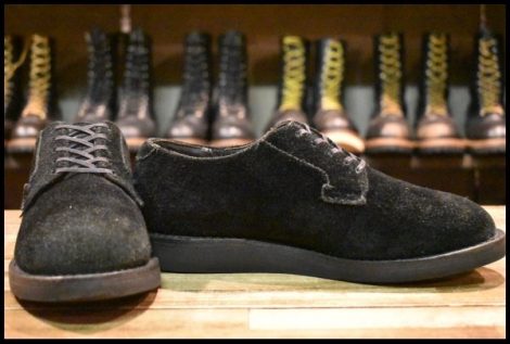 【6D 良品 21年 BEAMS別注】レッドウィング 9193 黒 スエード ポストマン オックスフォード ブラック ゴアテックス ブーツ 101 HOPESMORE