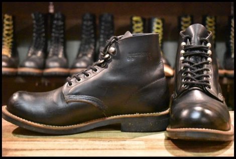 【7D 良品 旧羽タグ 93年5月刻印】レッドウィング 8153 アイリッシュセッター 黒 ブラッククローム 編み上げ ブーツ redwing HOPESMORE