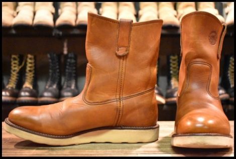 【9.5D 良品 犬刻印 緑犬タグ 97年】レッドウィング 866 ペコス 赤茶 オロイジナル クッションソール ブーツ redwing pecos HOPESMORE