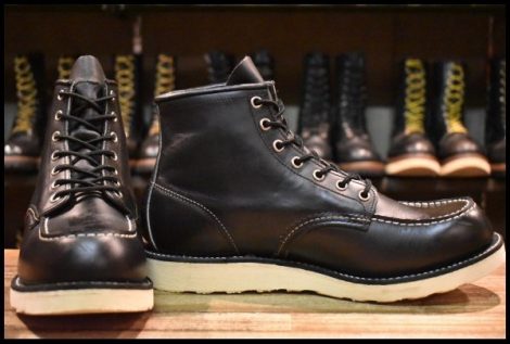 【9.5D 美品 羽タグ 03年】レッドウィング 8130 アイリッシュセッター 黒 ブラッククローム モックトゥ 8179 ブーツ redwing HOPESMORE