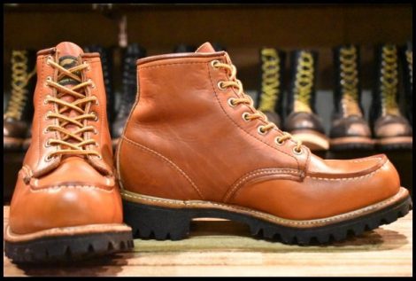 【7.5E 良品 旧半円犬タグ 92年6月刻印】レッドウィング 8175 ビブラム アイリッシュセッター 赤茶 モックトゥ ブーツ redwing HOPESMORE
