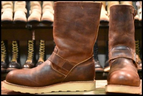 【8.5D 良品 08年】レッドウィング 2971 エンジニア 茶 カッパー ラフ＆タフ ブラウン スチール無し ブーツ redwing HOPESMORE