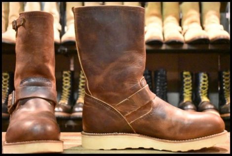 【8.5D 良品 08年】レッドウィング 2971 エンジニア 茶 カッパー ラフ＆タフ ブラウン スチール無し ブーツ redwing HOPESMORE