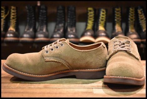 【7D 良品 13年】レッドウィング 8056 スエード オックスフォード セージモハヴェ ラフアウト フォアマン 短靴 ブーツ redwing HOPESMORE