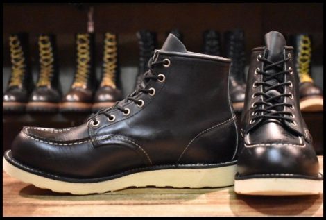 【9.5D 美品 羽タグ 03年】レッドウィング 8130 アイリッシュセッター 黒 ブラッククローム モックトゥ 8179 ブーツ redwing HOPESMORE