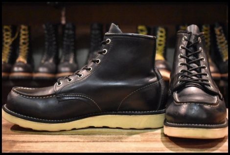 【9D 良品 05年】レッドウィング 8130 アイリッシュセッター 黒 ブラッククローム モックトゥ 編み上げ 8179 ブーツ redwing HOPESMORE