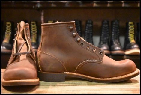 【9.5D 箱付 未使用 23年】レッドウィング 3340 ブラックスミス ブラウン ブライアー オイルスリックレザー 茶 ブーツ redwing HOPESMORE