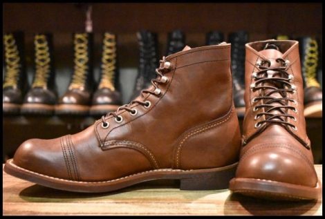 【8.5D 美品 21年】レッドウィング 8111 アイアンレンジ 茶 アンバー ハーネス キャップトゥ レースアップ ブーツ redwing HOPESMORE