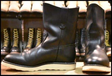 【8E 良品 18年】レッドウィング 8169 ペコス 黒 ブラッククローム プルオン クッションソール ブーツ redwing pecos HOPESMORE