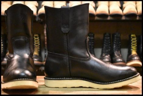 【9E 良品 11年】レッドウィング 8169 ペコス 黒 ブラッククローム プルオン ブーツ redwing pecos HOPESMORE