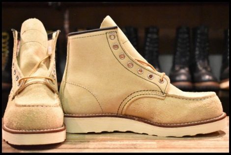 【6E 箱付 未使用 犬タグ復刻 18年】レッドウィング 8173 スエード アイリッシュセッター ラフアウト モックトゥ ブーツ HOPESMORE