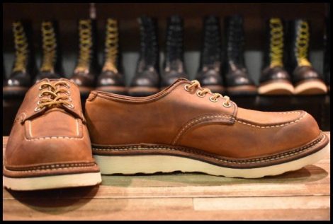 【8.5D 良品 17年】レッドウィング 8095 オックスフォード 茶 ブラウン モックトゥ ラフ＆タフ ローカット ブーツ redwing HOPESMORE