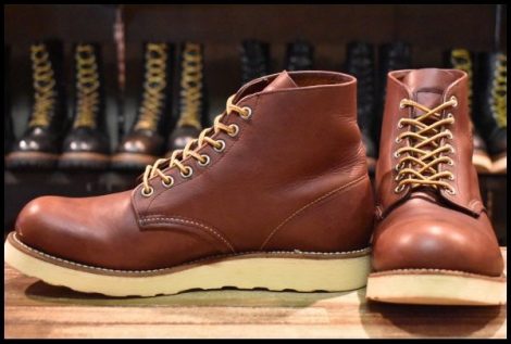 【9D 良品 08年】レッドウィング 9105 アイリッシュセッター 赤茶 レッドブラウン プレーントゥ 編み上げ ブーツ 8166 redwing HOPESMORE