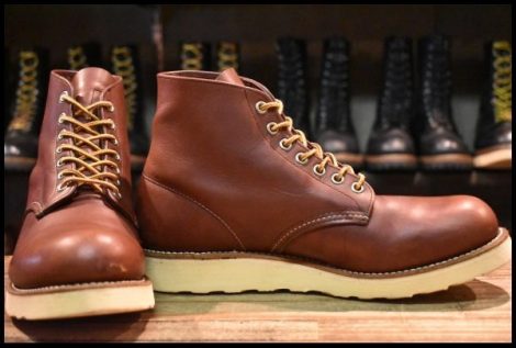 【9D 良品 08年】レッドウィング 9105 アイリッシュセッター 赤茶 レッドブラウン プレーントゥ 編み上げ ブーツ 8166 redwing HOPESMORE