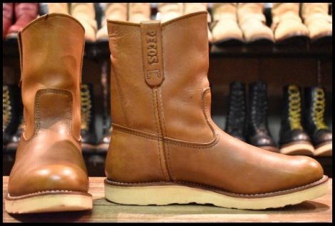 【9.5E 良品 09年】レッドウィング 866 ペコス 茶 オロイジナル ブラウン プルオン ブーツ redwing pecos HOPESMORE
