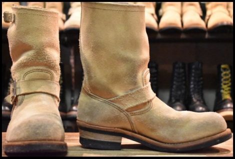 【8D 良品 10年】レッドウィング 8268 スエード エンジニア ホーソーンアビレーンラフアウト スチールトゥ ブーツ redwing HOPESMORE