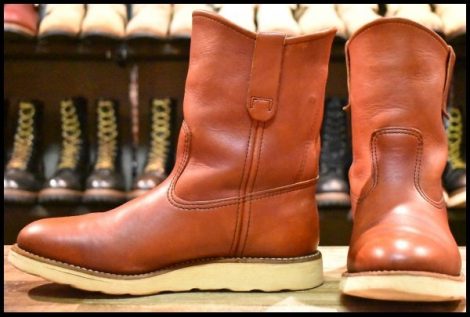 【7.5E 良品 犬タグ 97年】レッドウィング 8866 ペコス 赤茶 オロラセット プルオン ブーツ redwing pecos HOPESMORE
