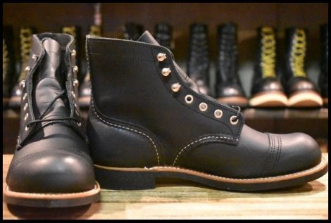 【7D 箱付 未使用 23年】レッドウィング 8084 アイアンレンジャー ブラック ハーネス 黒 キャップトゥ ブーツ redwing HOPESMORE
