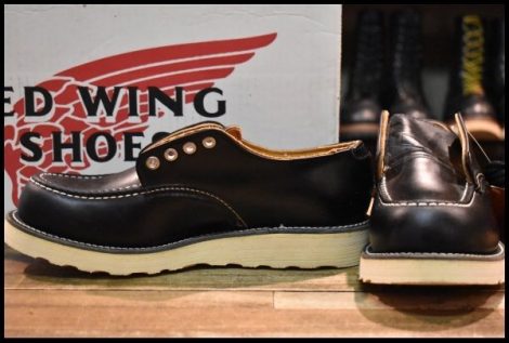 【6.5D DEAD 羽タグ】レッドウィング 8106 オックスフォード 黒 ブラッククローム モックトゥ 短靴 ブーツ redwing HOPESMORE