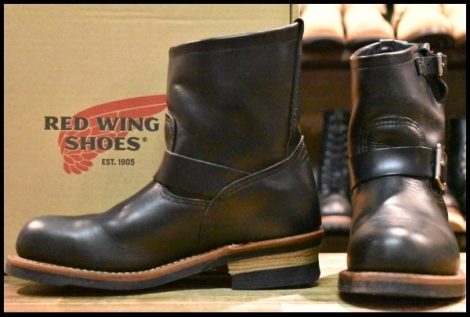 【7D 箱付 良品 11年】レッドウィング 2976 ショート エンジニア 黒 ブラッククローム スチールトゥ ブーツ redwing HOPESMORE