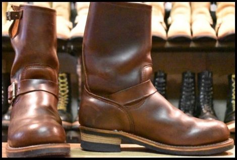 【9.5D 良品 100周年限定 04年】レッドウィング 8258 エンジニア ホーウィン クロムエクセル 茶 ブラウン ブーツ redwing HOPESMORE