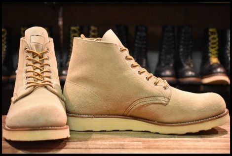 【10E 美品 羽タグ 02年】レッドウィング 8167 スエード アイリッシュセッター タンラフアウト プレーントゥ ブーツ redwing HOPESMORE