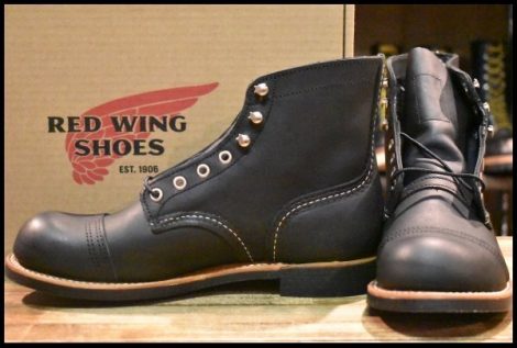 【7D 箱付 未使用 23年】レッドウィング 8084 アイアンレンジャー ブラック ハーネス 黒 キャップトゥ ブーツ redwing HOPESMORE