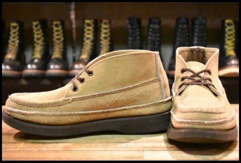 【7E 良品】RUSSELL MOCCASIN ラッセルモカシン スポーティングクレーチャッカ ダブルモカシン ララミースエード 短靴 ブーツ HOPESMORE