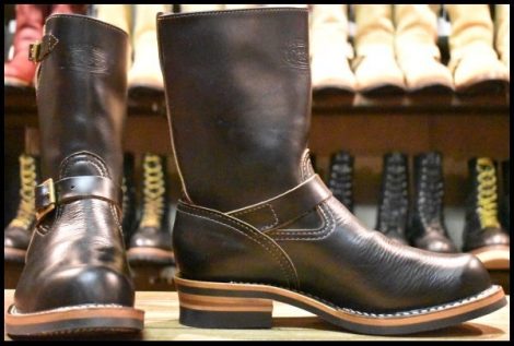 【9E 箱付 未使用 24年】WESCO ウエスコ カスタムボス ブラックホースハイド 黒 9インチ ビブラム430シングル ブーツ BOSS HOPESMORE