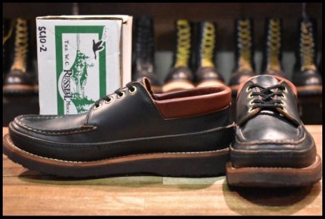 【7.5E 箱付 良品】RUSSELL MOCCASIN ラッセルモカシン オックスフォード ネイビークロムエクセル ダブルモカシン 短靴 ブーツ HOPESMORE